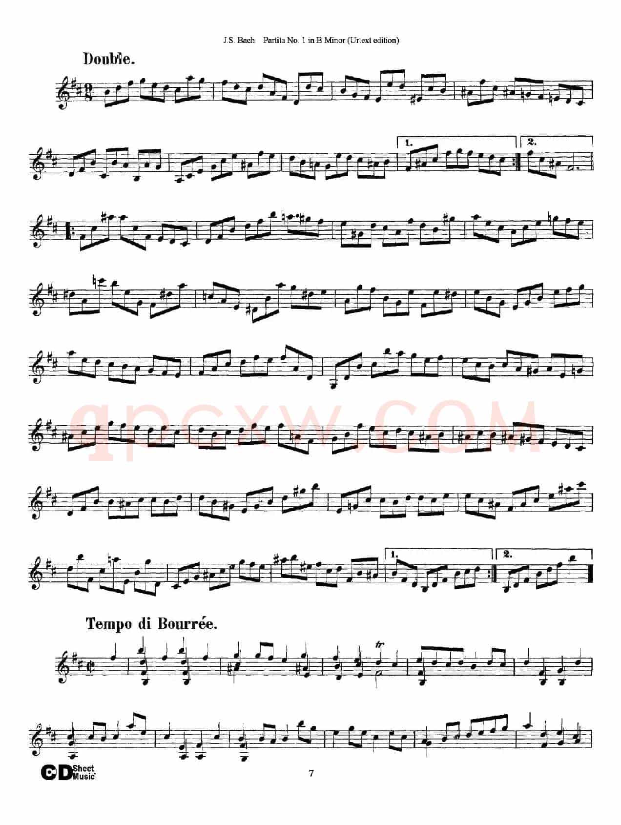 6 Violin Sonatas and Partitas 2.Partita No.1 B Minor（Urtext edition）