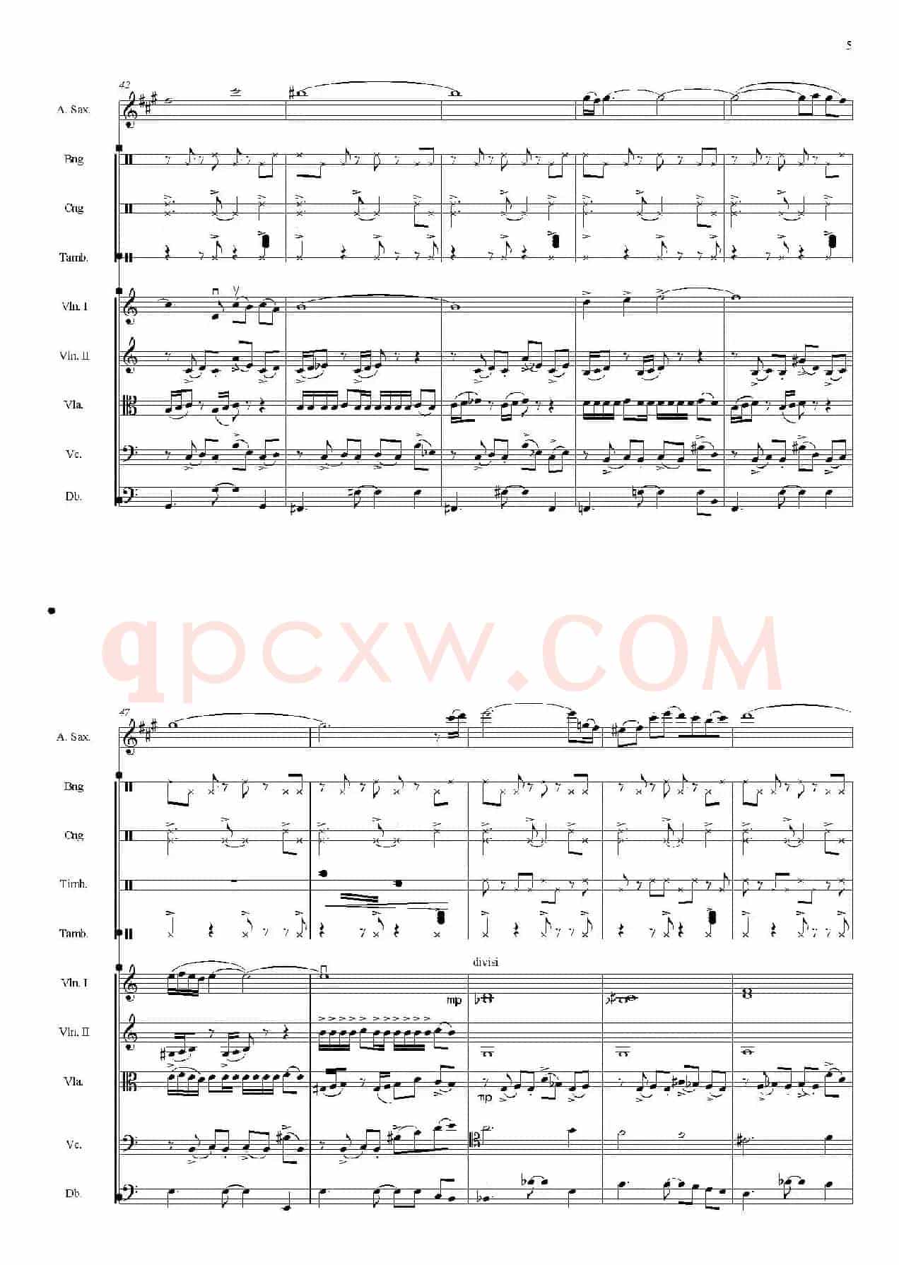 Libertango（自由探戈）（中音萨克斯+弦乐队伴奏总谱）