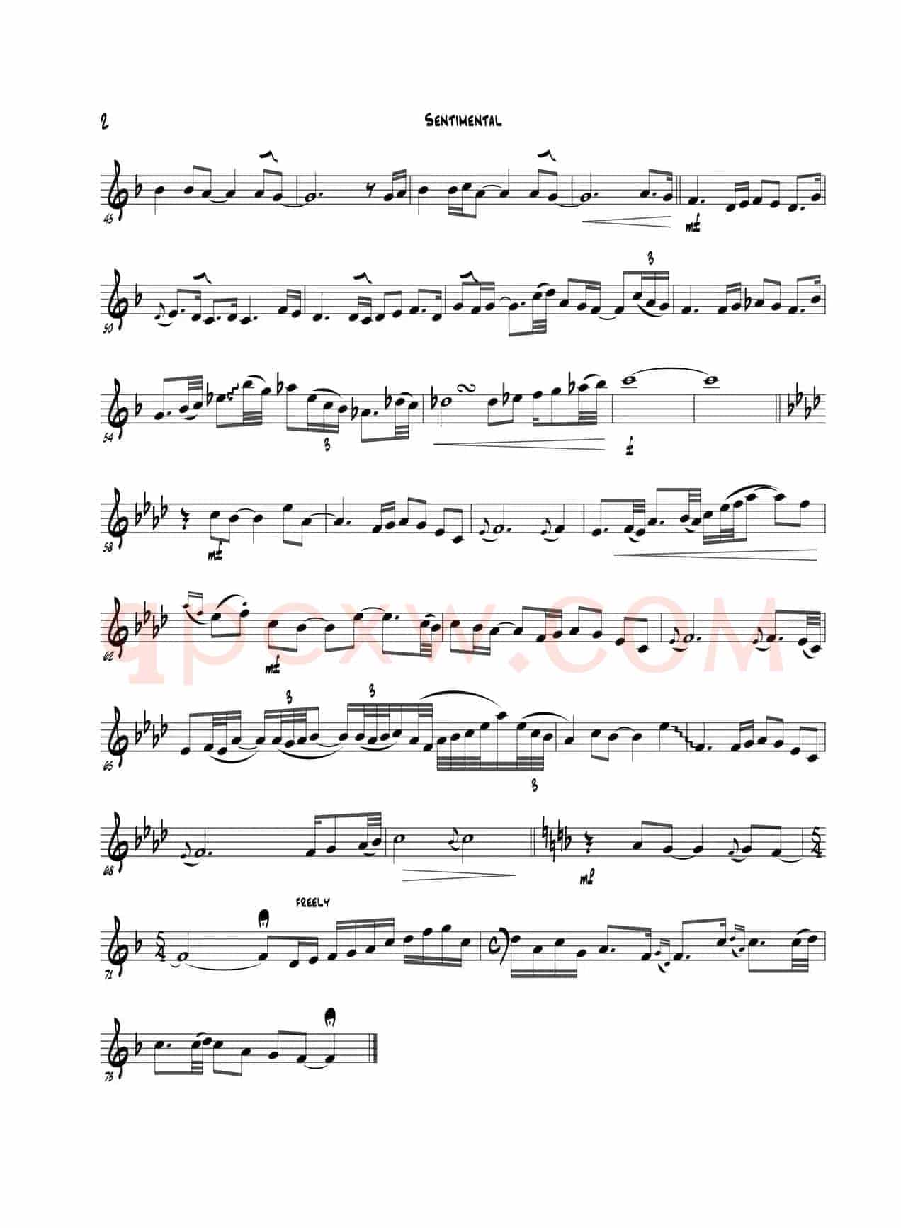 Sentimental（Eb Part）