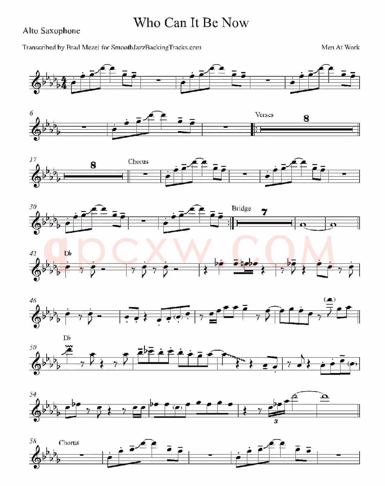 Who CanIt Be Now（中音萨克斯）