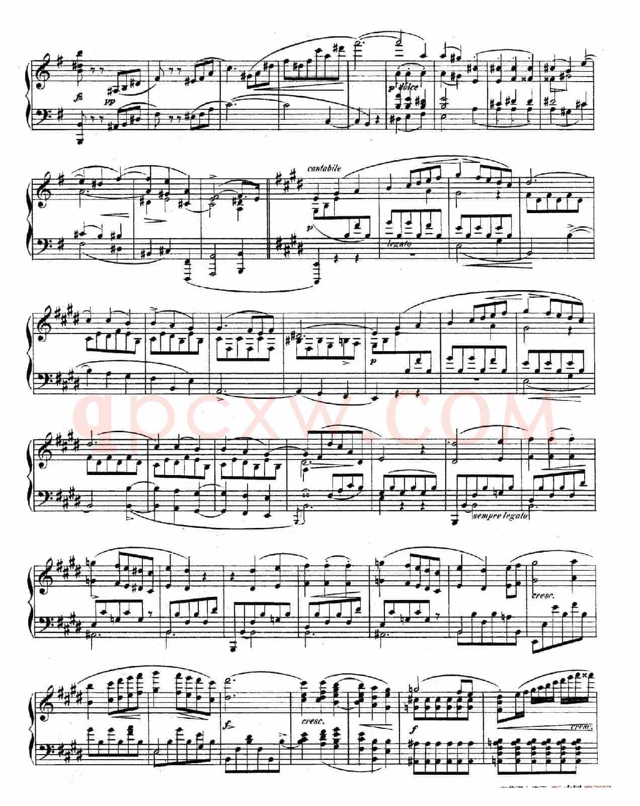 e小调第一钢琴协奏曲 Op.11(钢琴独奏版·第一乐章)