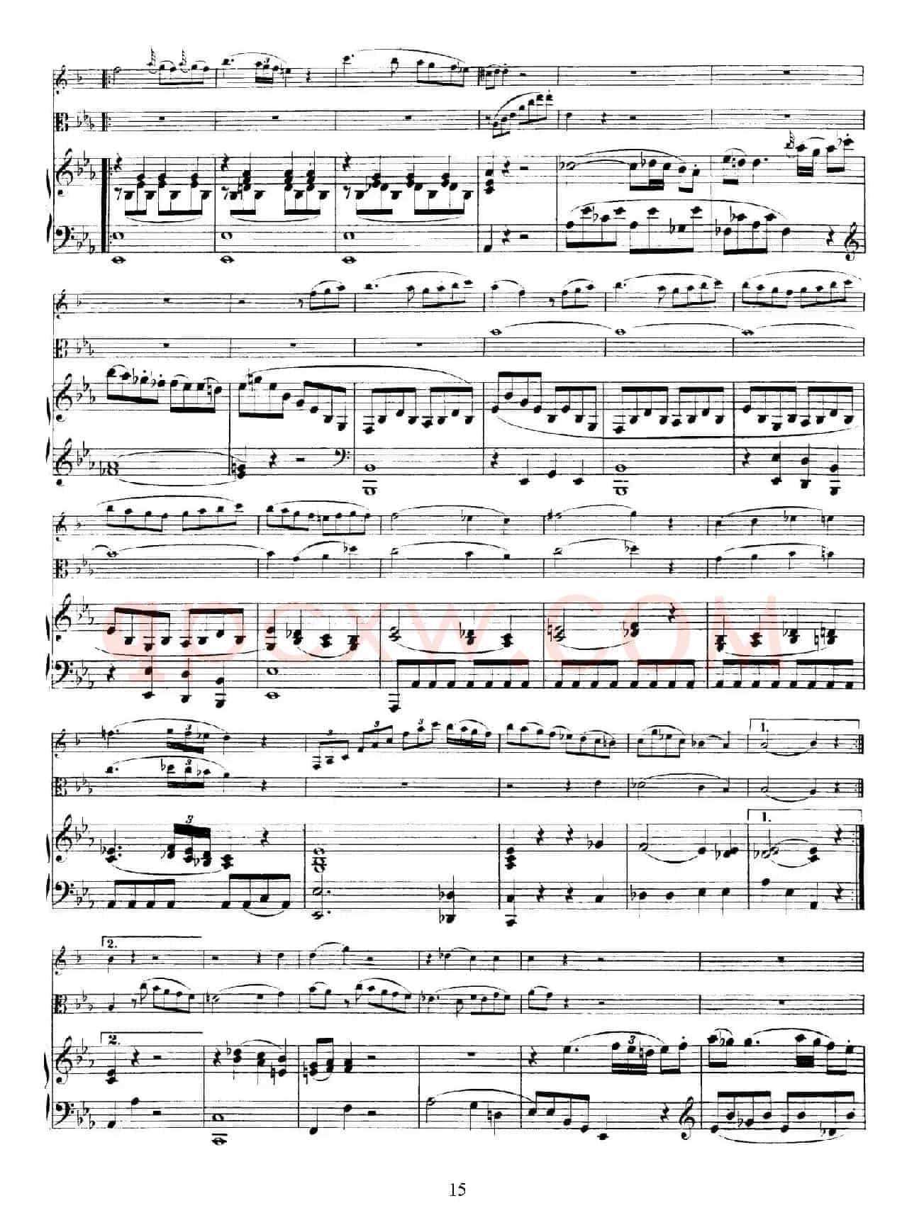 Piano Trio no.2 in E-flat Major K.498(降E大调钢琴三重奏)