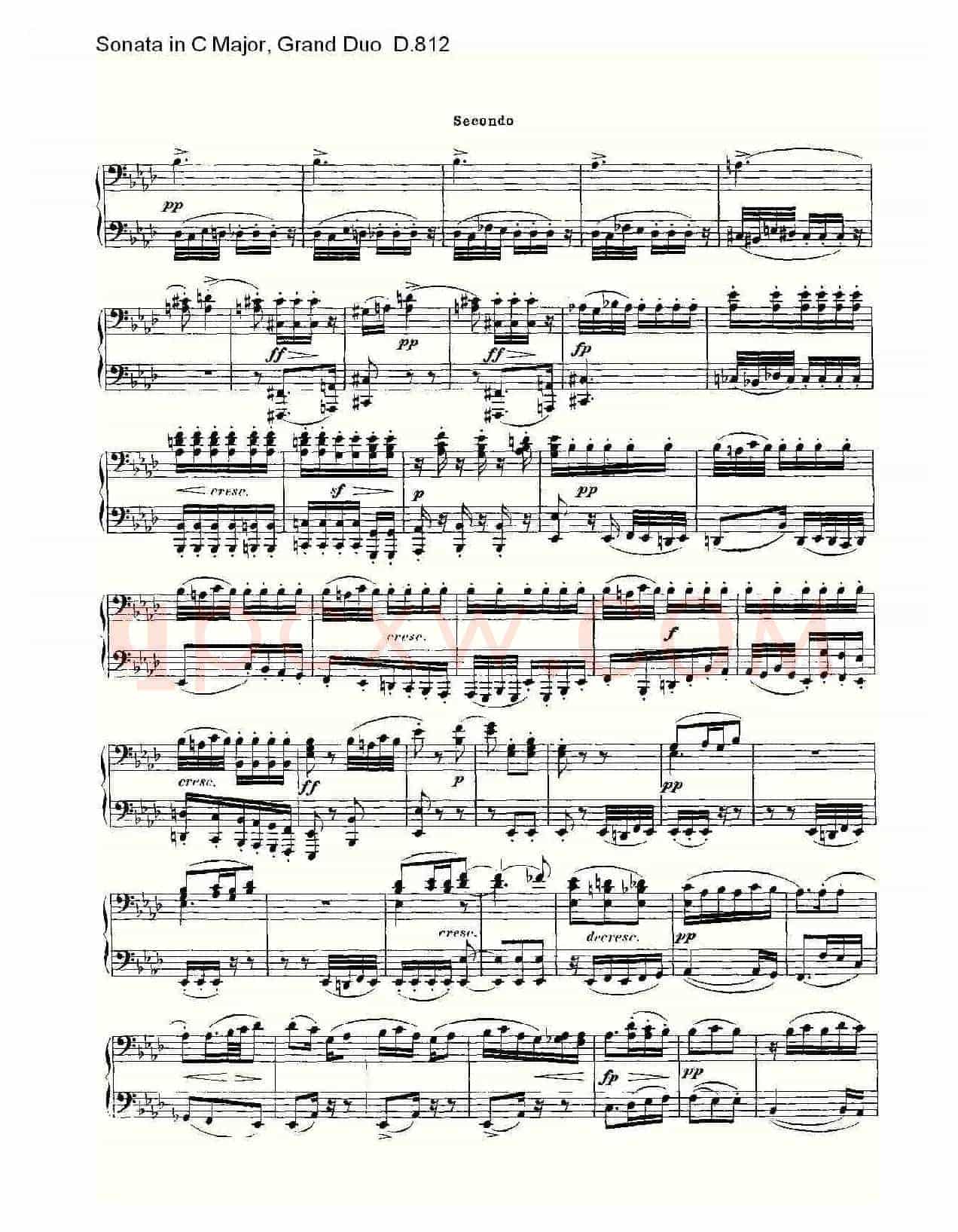 Sonata in C Major, Grand Duo D.812(C大调奏鸣曲,盛大的二重奏 )