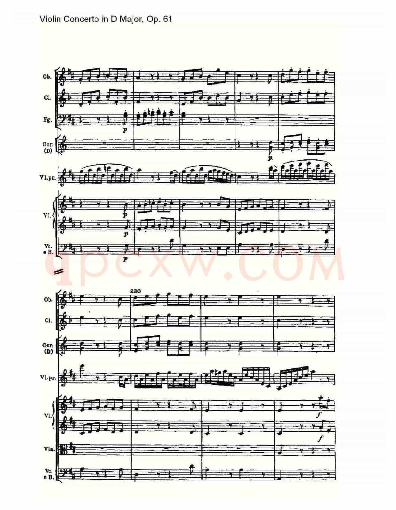 D大调小提琴协奏曲 Op.61第三乐章