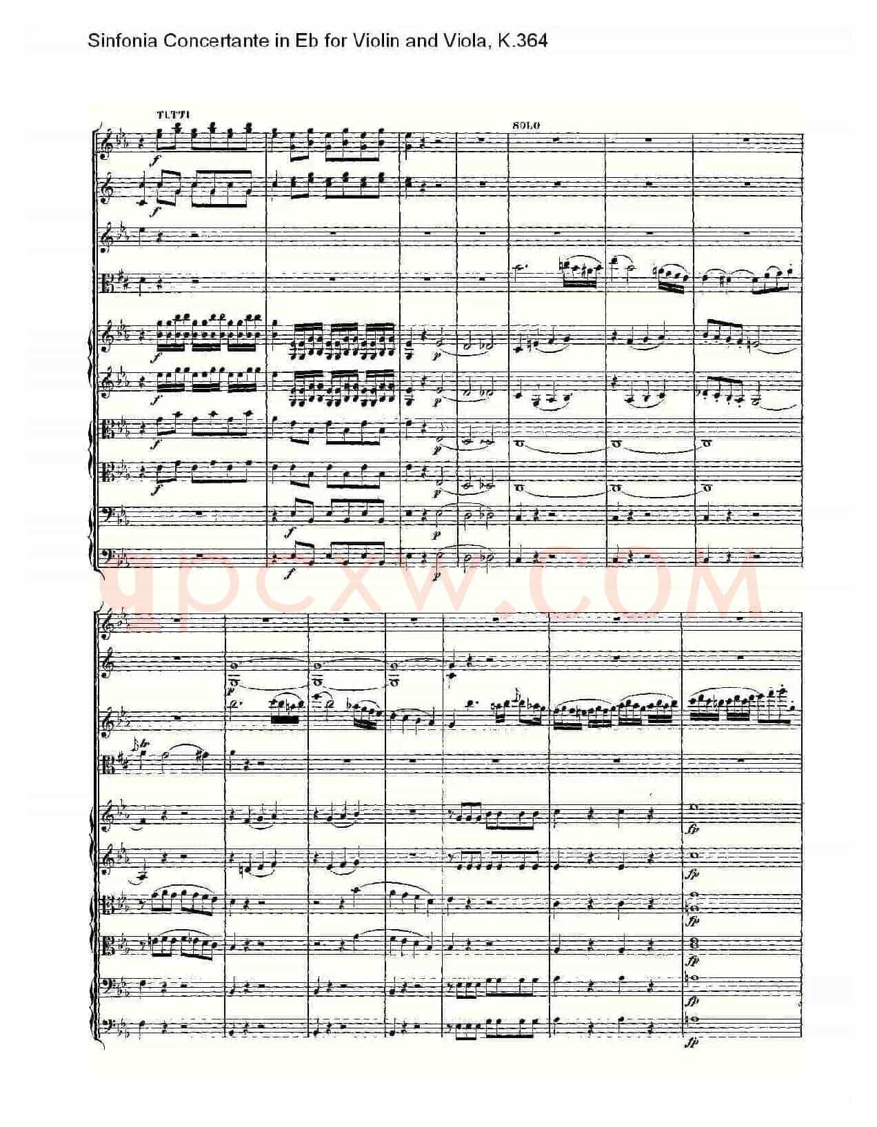 Eb调小提琴与中提琴炫技序曲, K.364(一)
