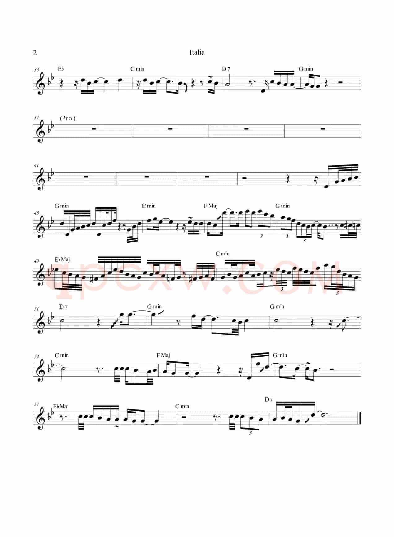 Italia（次中音萨克斯）