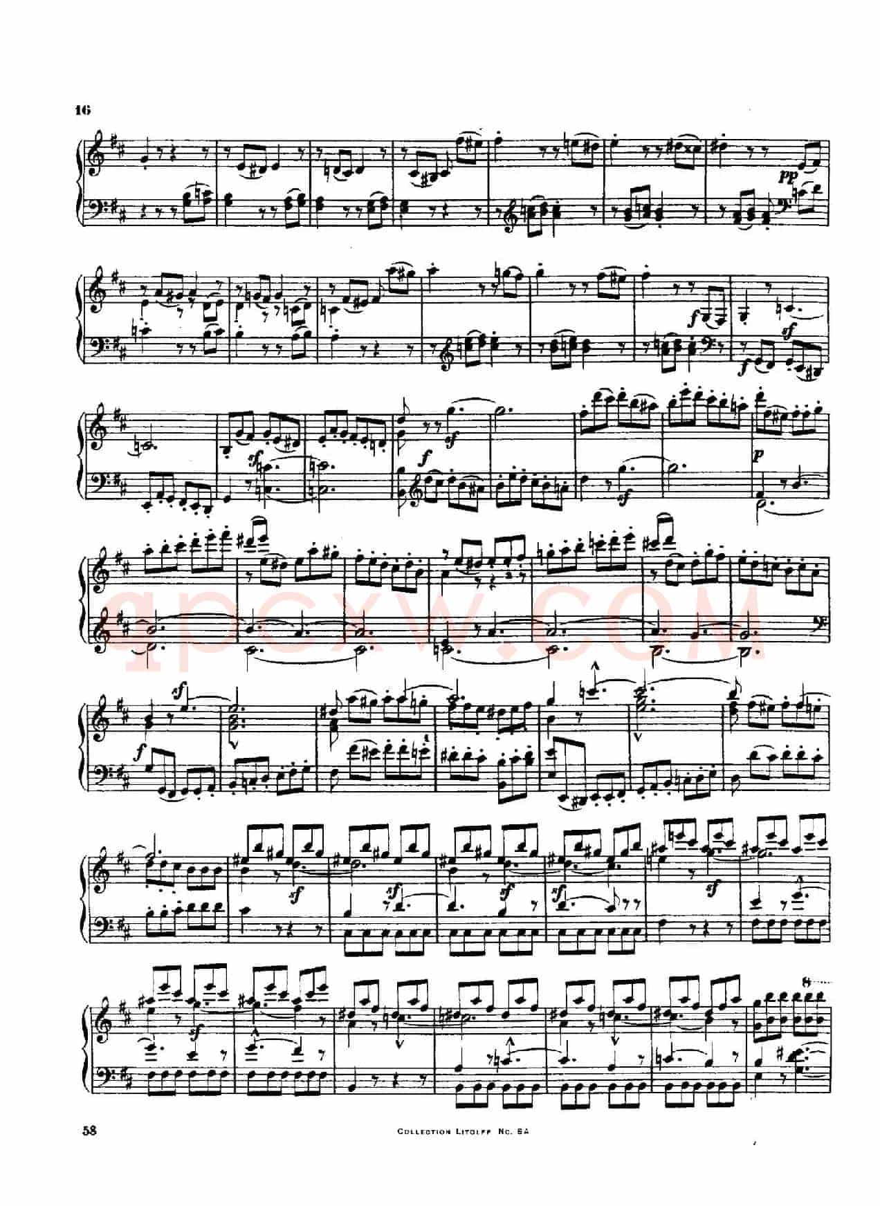 String Quartet No.3 in D Major Op.18-3（D大调第三弦乐四重奏·钢琴独奏版）