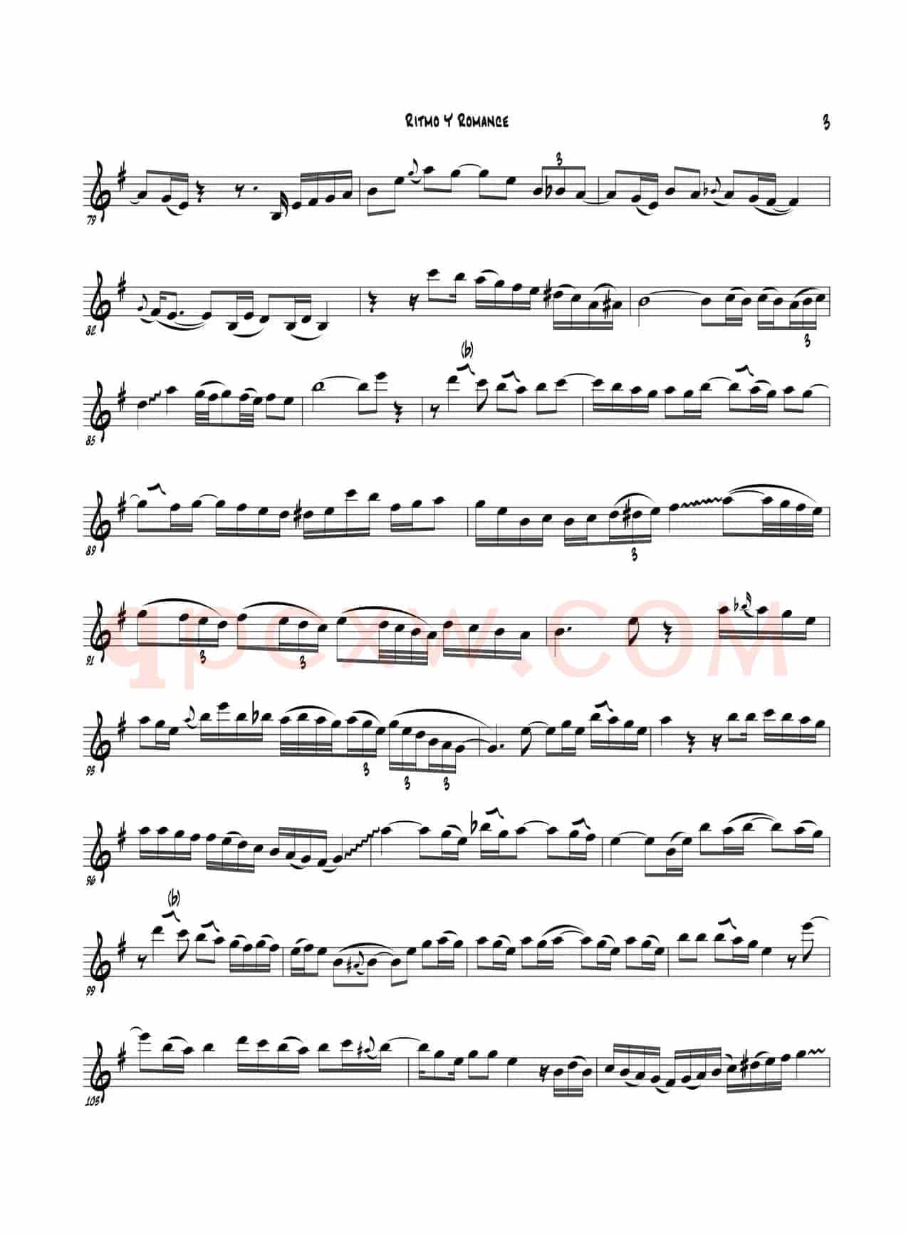 Ritmo Y Romanc（Eb Part）