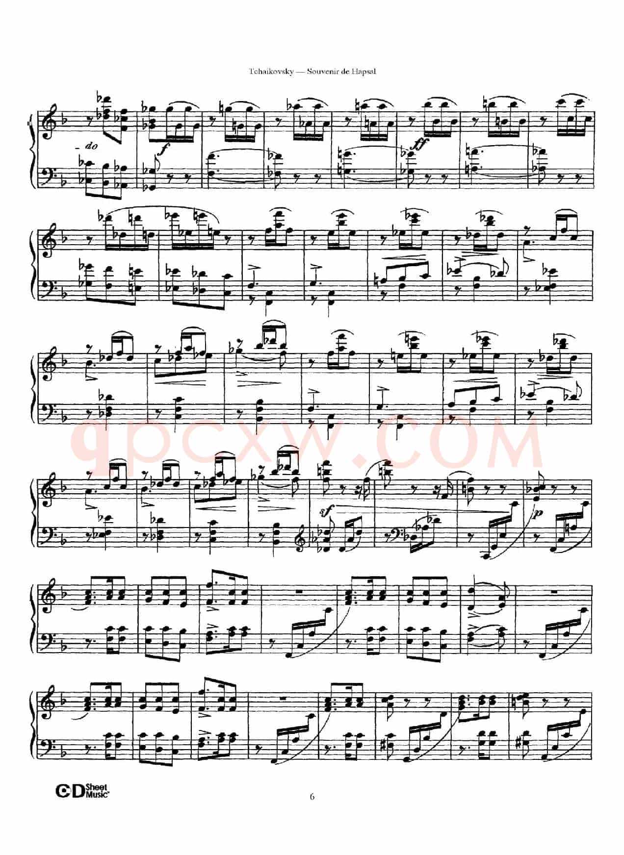 Souvenir de Hapsal Op.2(哈普萨的回忆·2)