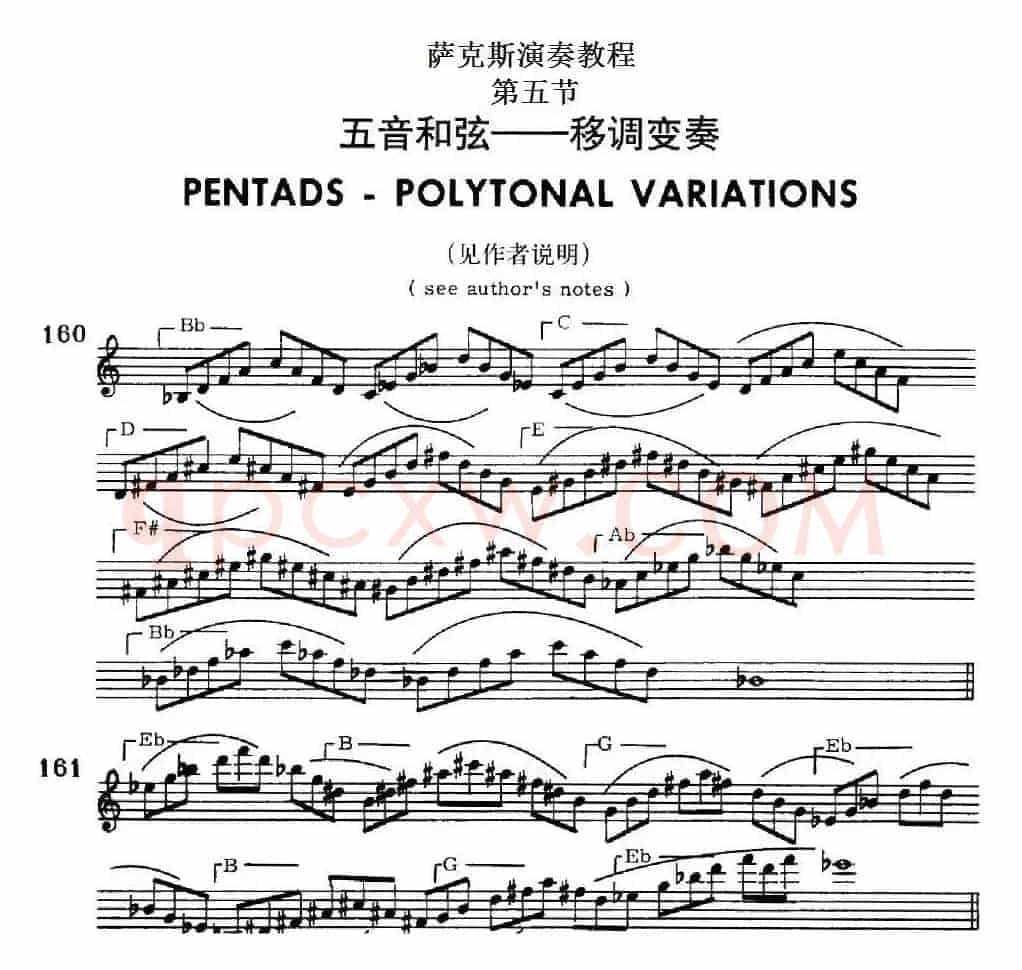 萨克斯演奏教程第五节（五音和弦-移调变奏）