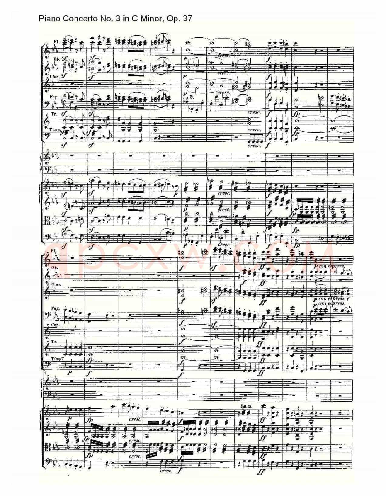 C小调钢琴第三协奏曲 Op.37 第一乐章