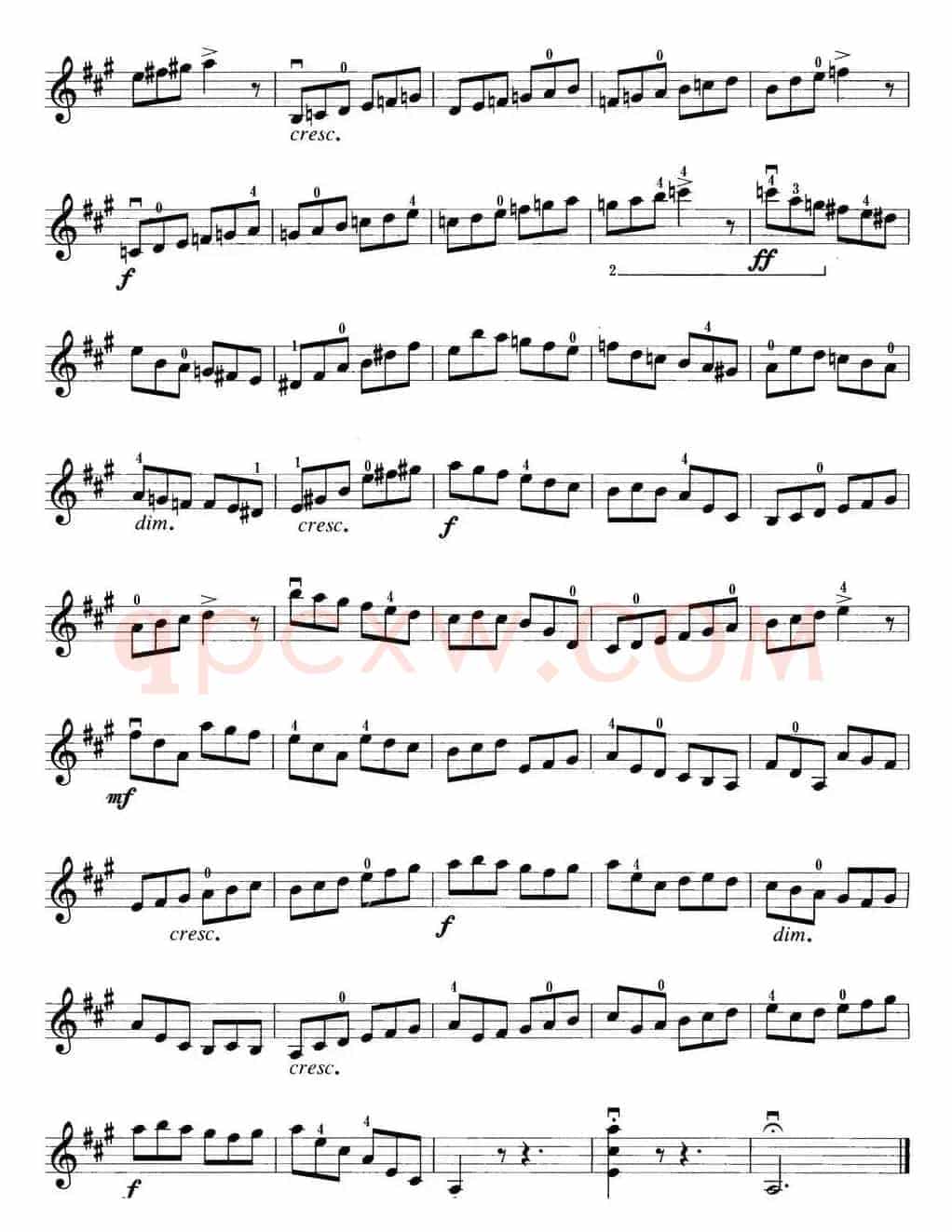 小提琴考级第三级：练习曲（6首）