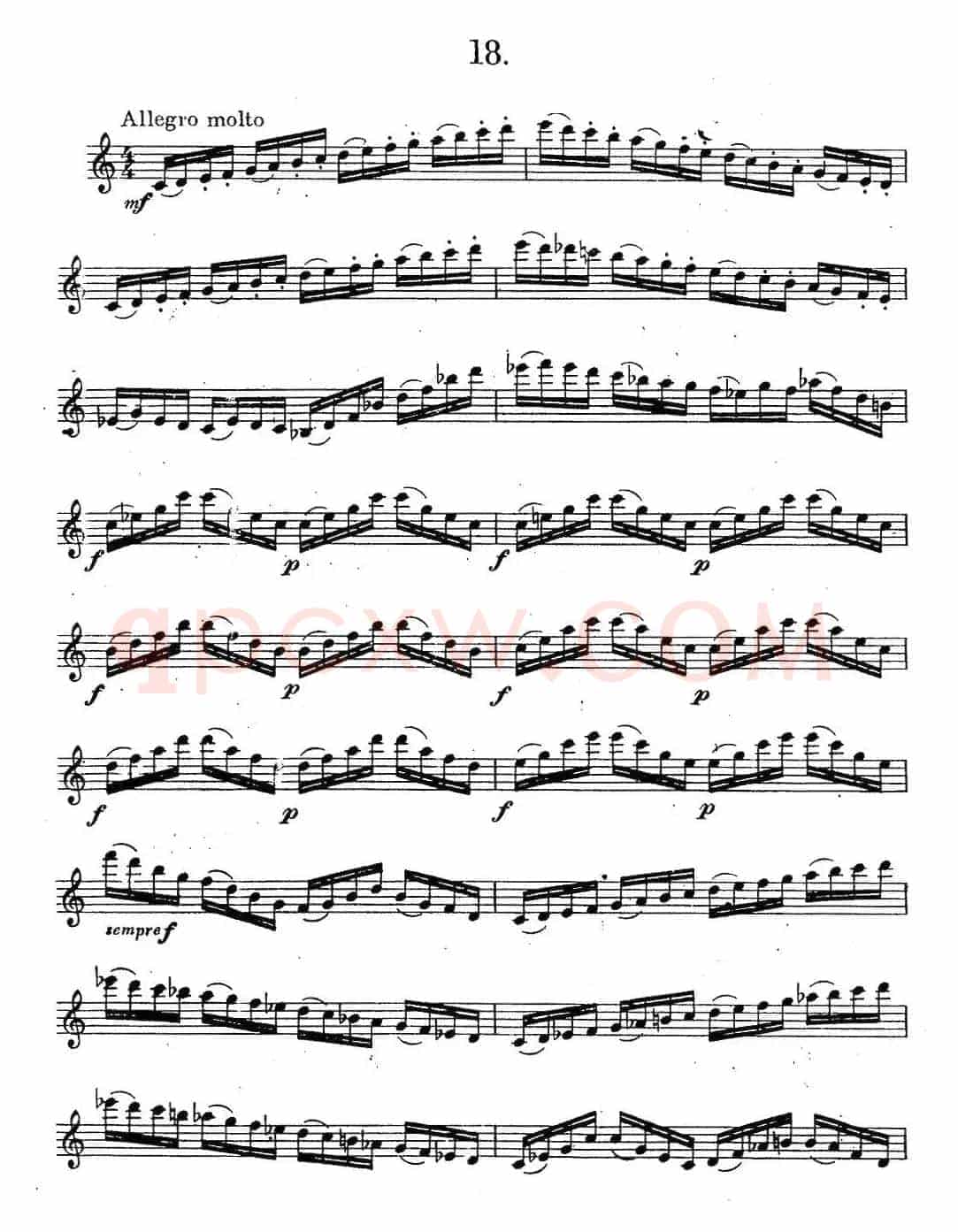 奇特克-萨克斯练习曲之18（ETUDY PRO SAXOPHON - FR ZITRK.op.3）
