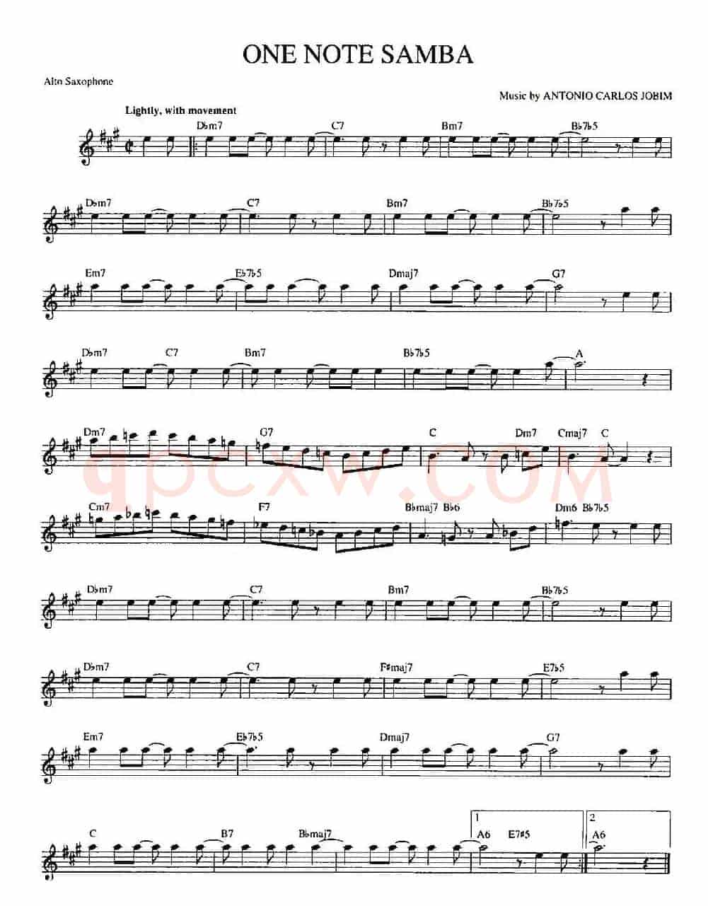 ONE NOTE SAMBA