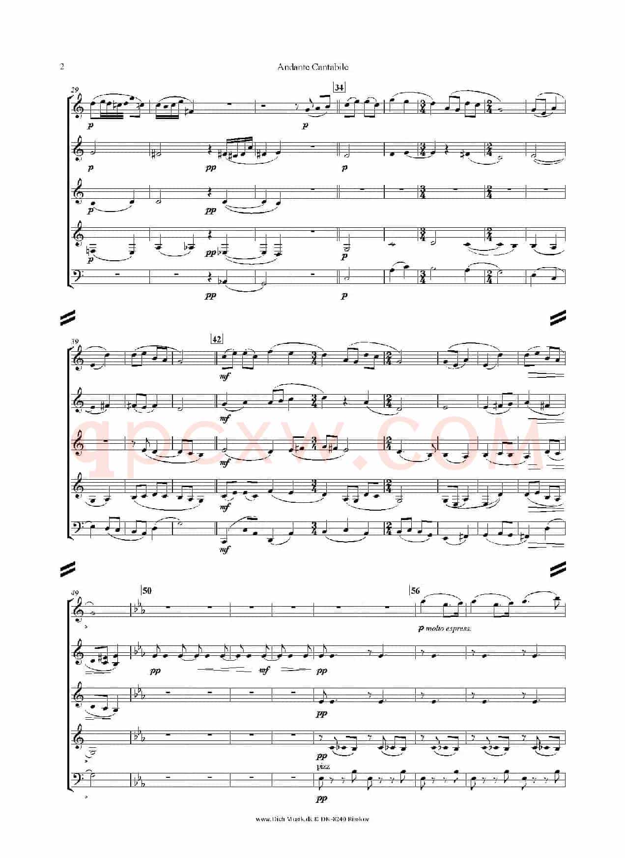 如歌的行板（Andante Cantabile）（五重奏）