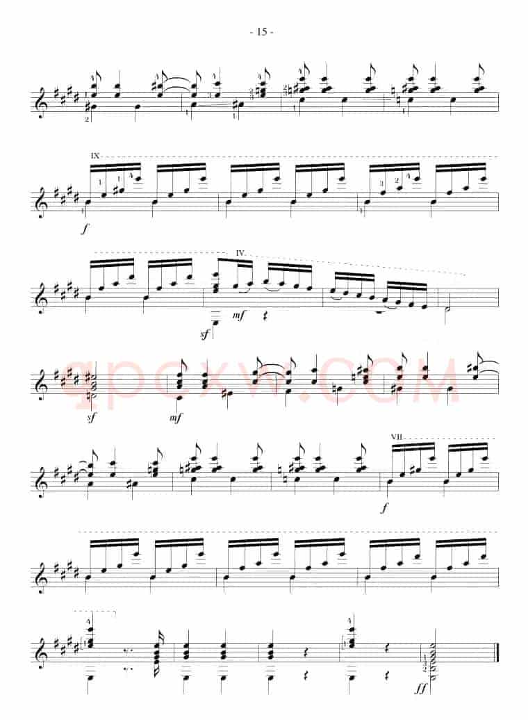 Mauro Giuliani《12 Studies,Op.48》（STUDY 9）