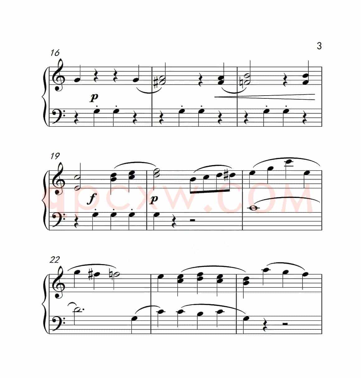第二级A组 C大调小奏鸣曲 第一乐章（中国音乐学院钢琴考级作品1~6级）