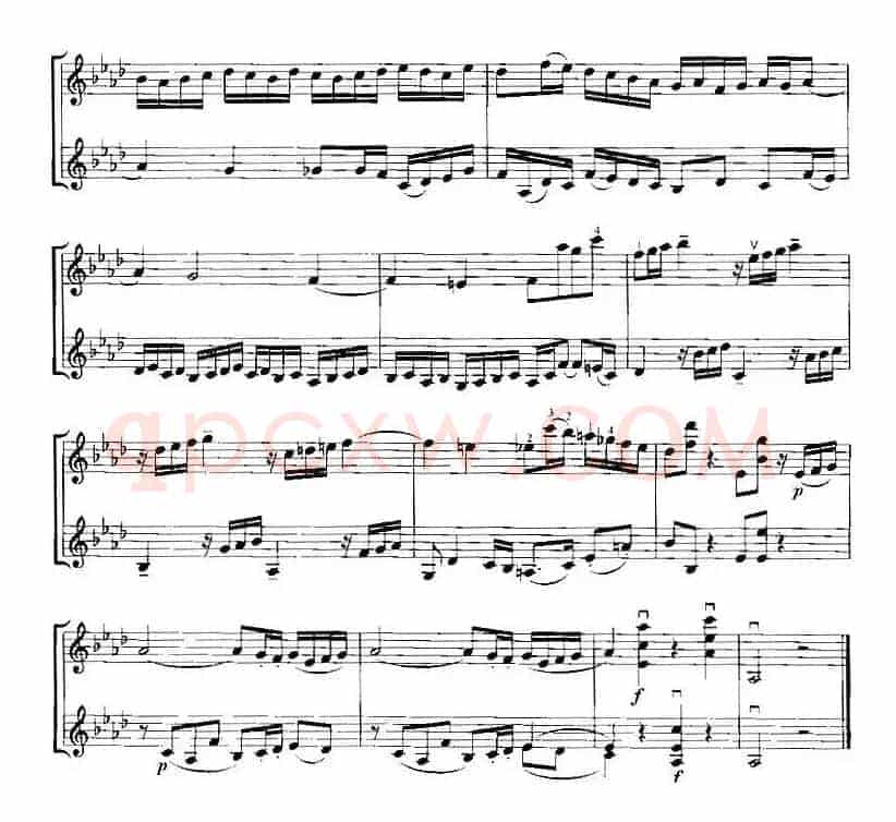 霍曼《小提琴基础教程》选曲：小赋格曲（约·塞·巴赫风格、二重奏）