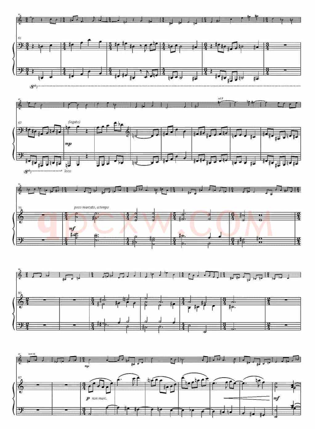 Sonata Poema aenigmaticum（小提琴+钢琴伴奏、4th movement）