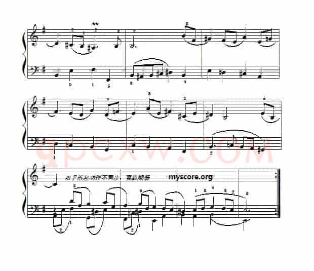 巴赫初级钢琴曲之十二:布列舞曲