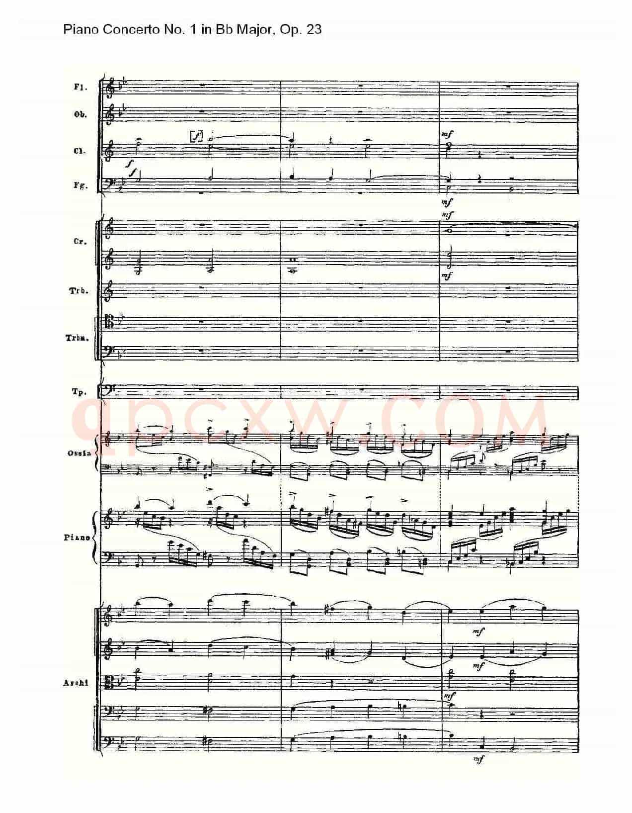Bb大调第一钢琴协奏曲,Op.23第一乐章第二部(一)