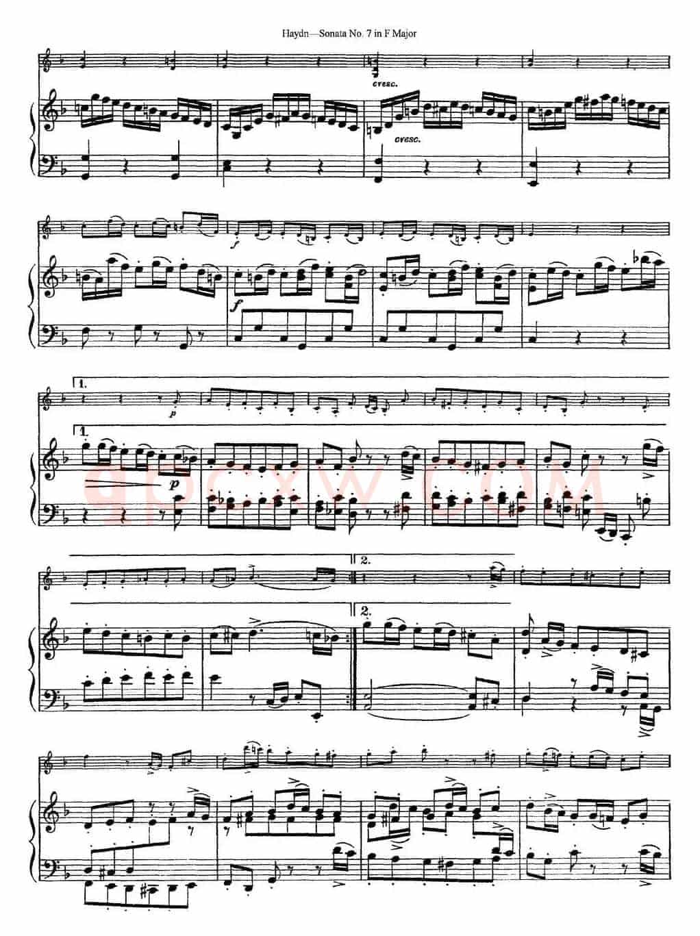 Violin Sonata No.7 in F Major（小提琴+钢琴伴奏）