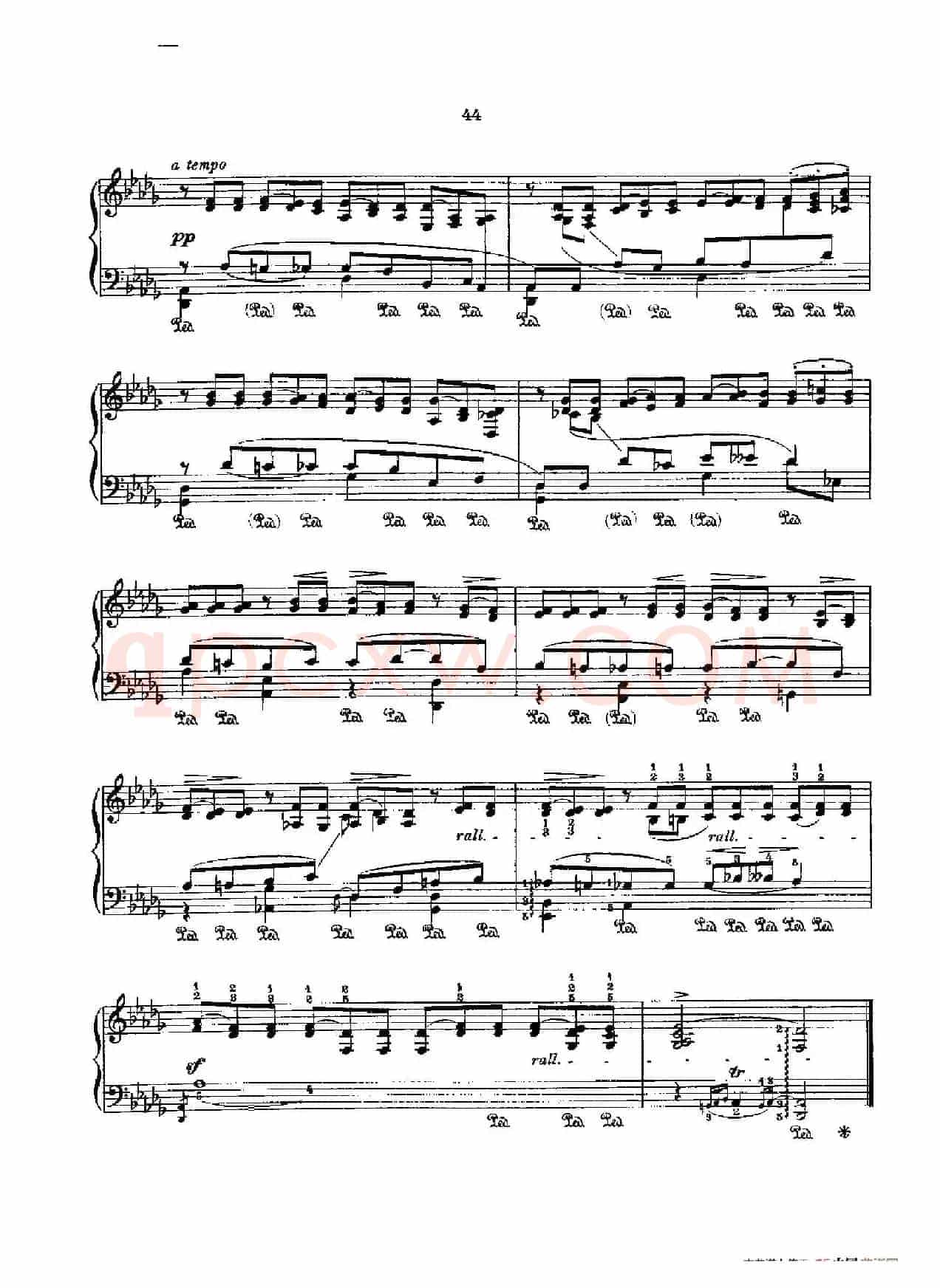 53首以肖邦练习曲为素材而作的练习曲(No.45A)