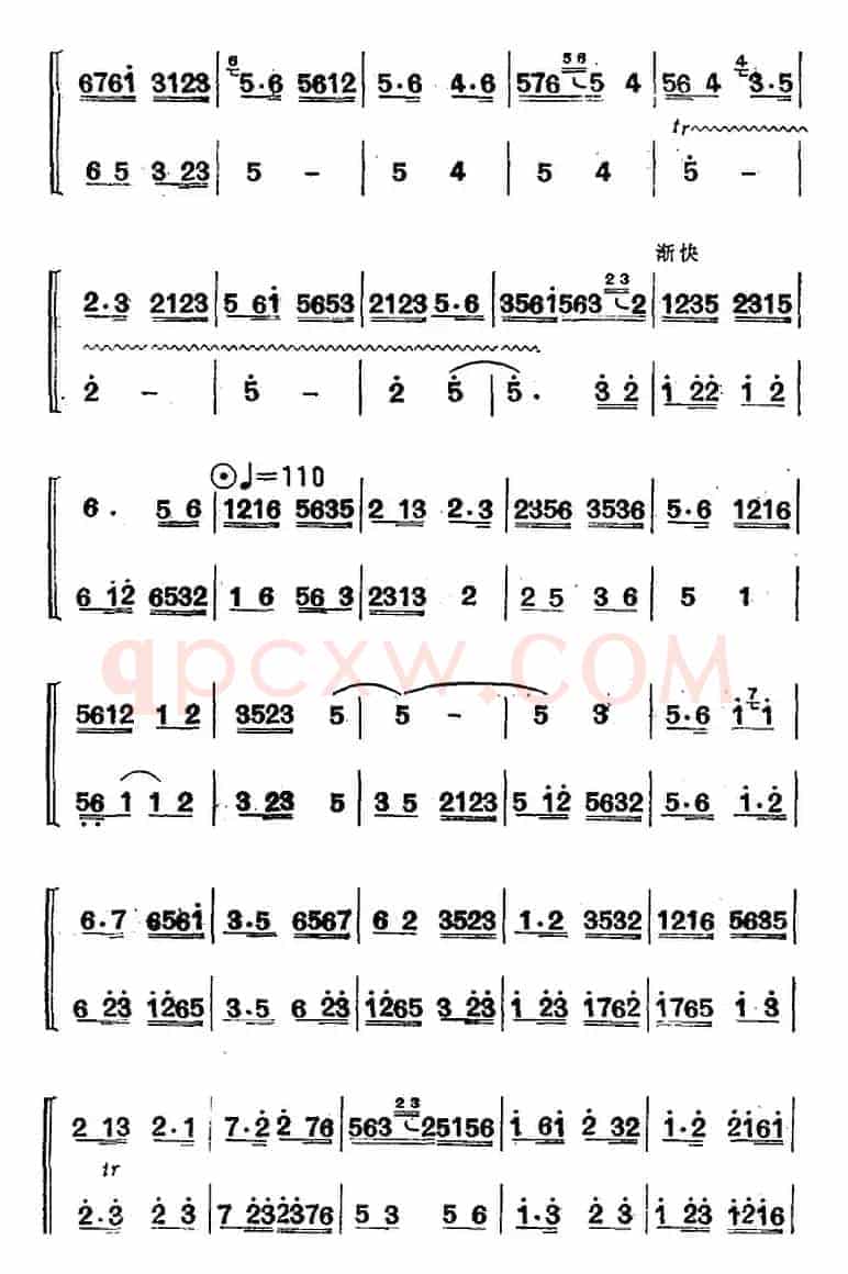 江南丝竹乐曲：中花三六（二胡+笛）