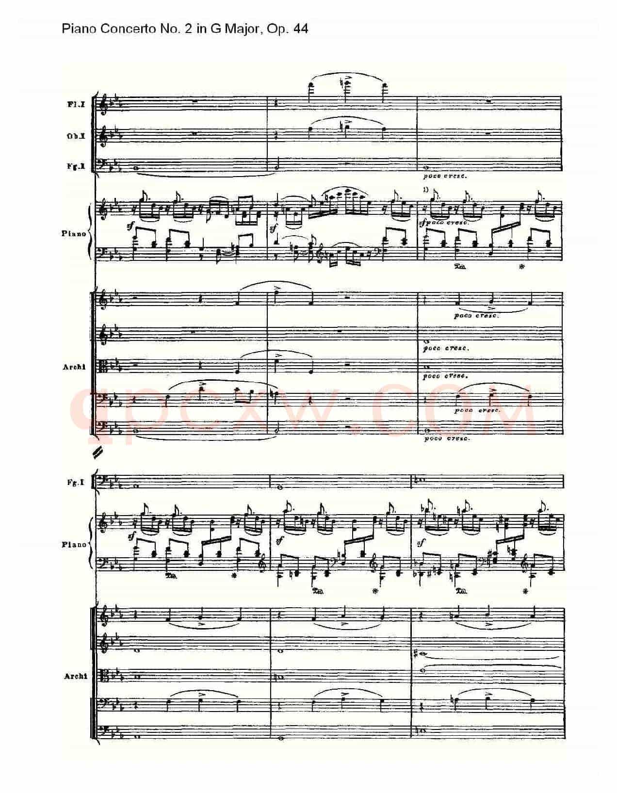 G大调第二钢琴协奏曲, Op.44第一乐章（一）