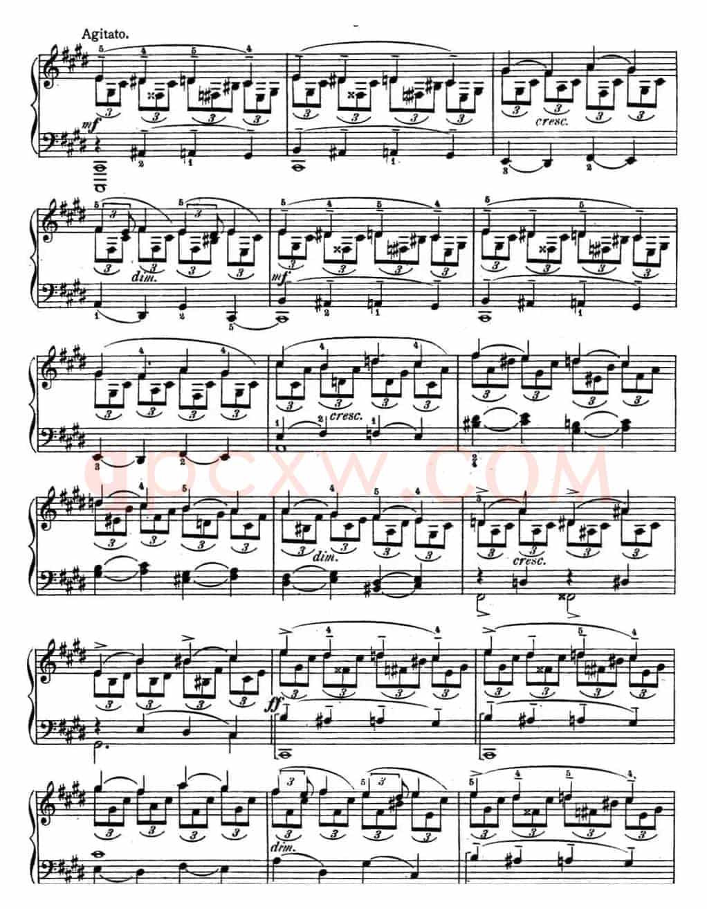 拉赫玛尼诺夫 幻想小品集 Op.3 No.2 前奏曲 升c小调