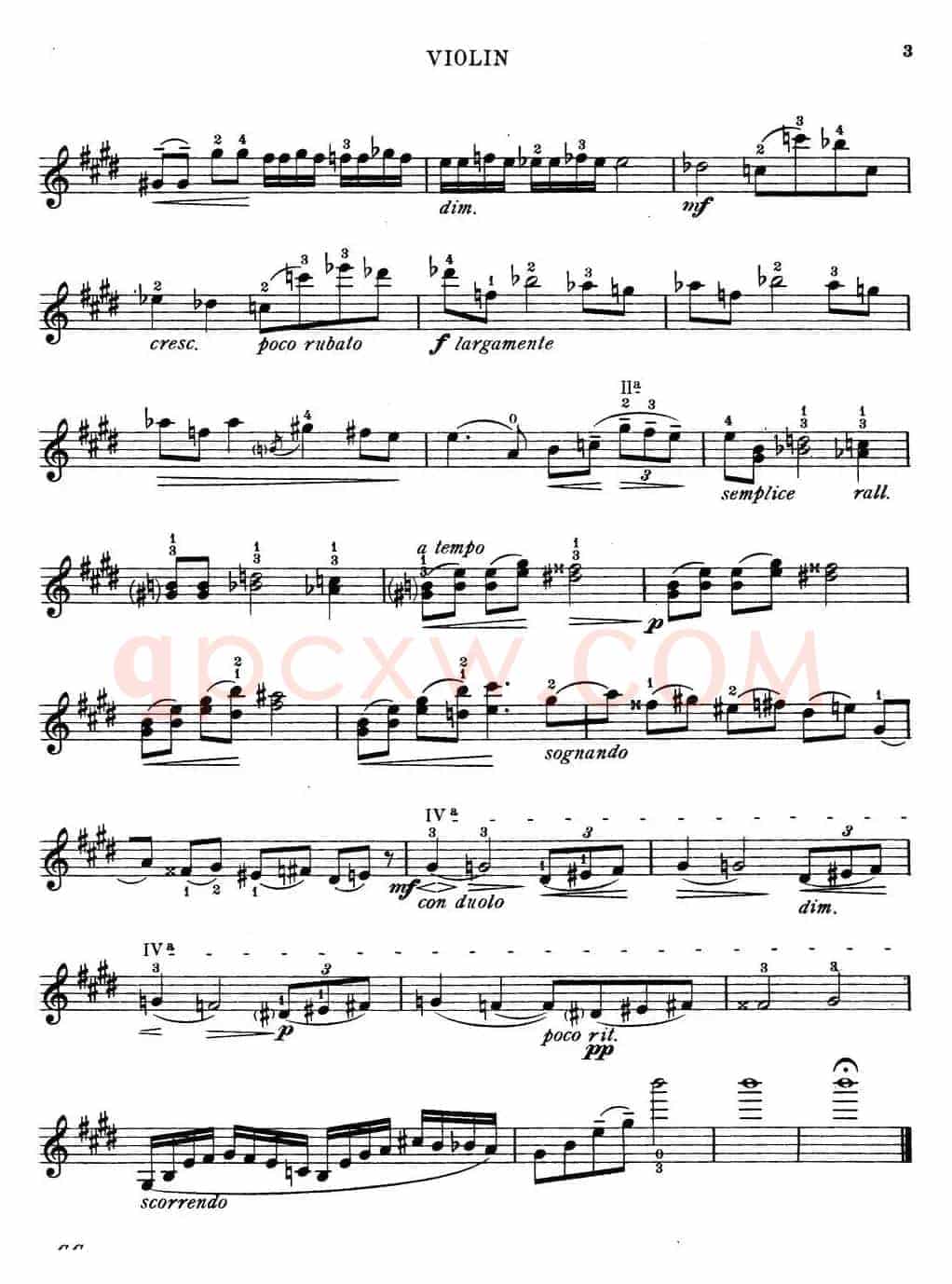 Romance（Mischa Elman作曲版）