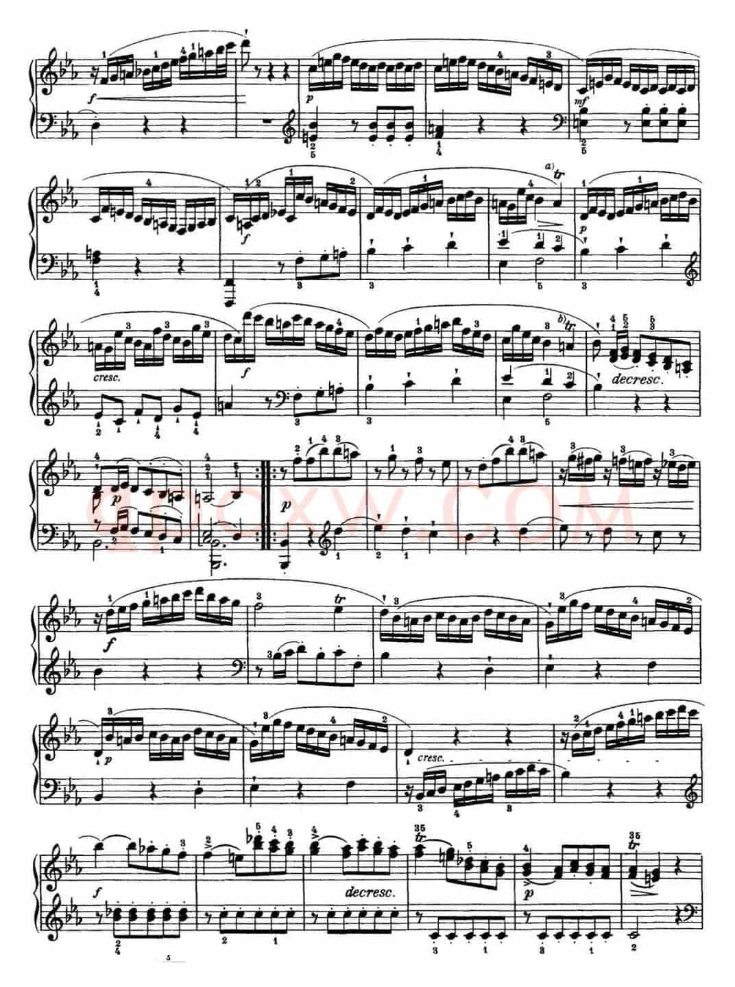 海顿 钢琴奏鸣曲 Hob XVI 45 Divertimento Eb major