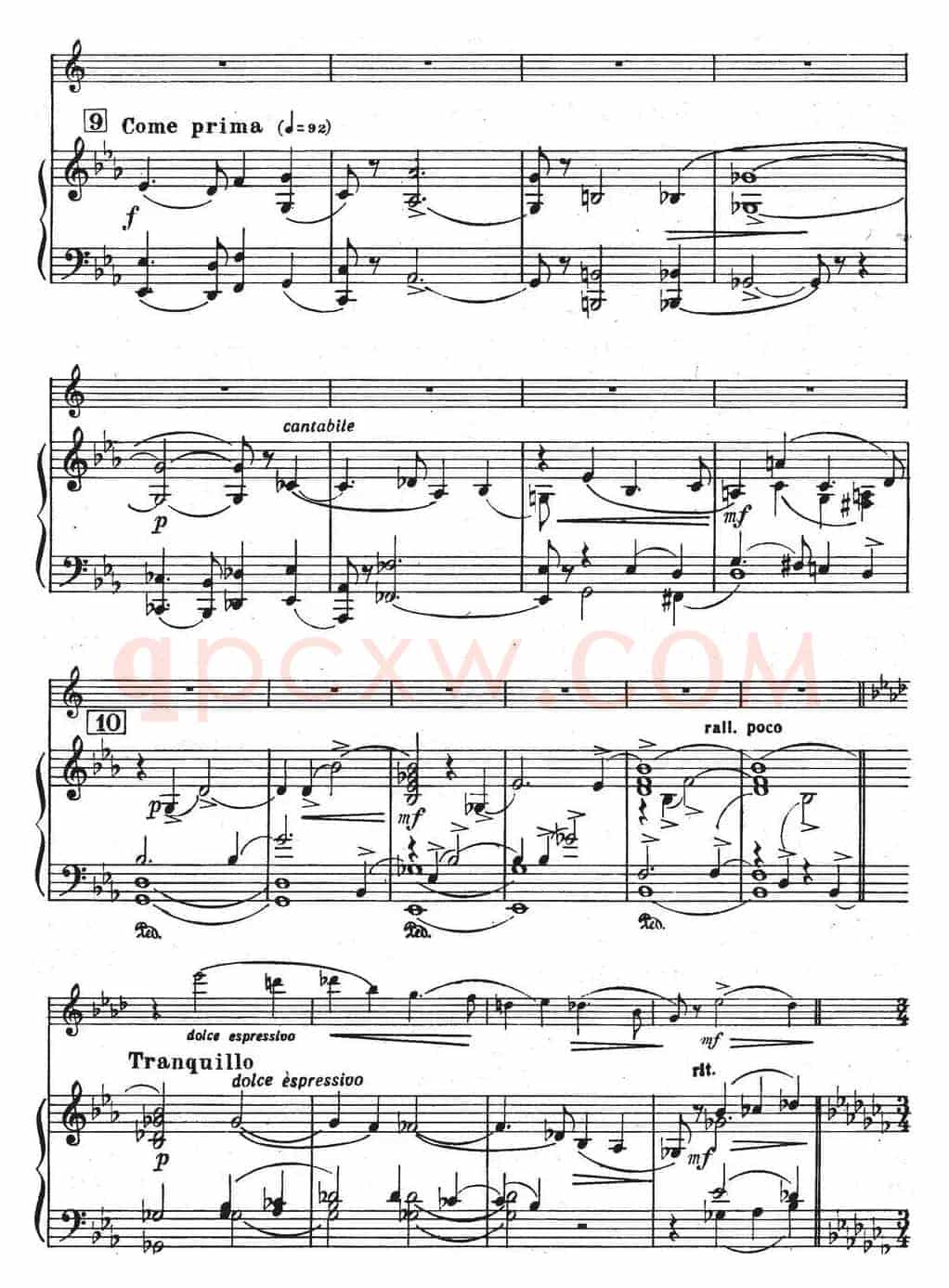 Glazunov Op.109（格拉组诺夫协奏曲Op.109）（萨克斯+钢琴伴奏）