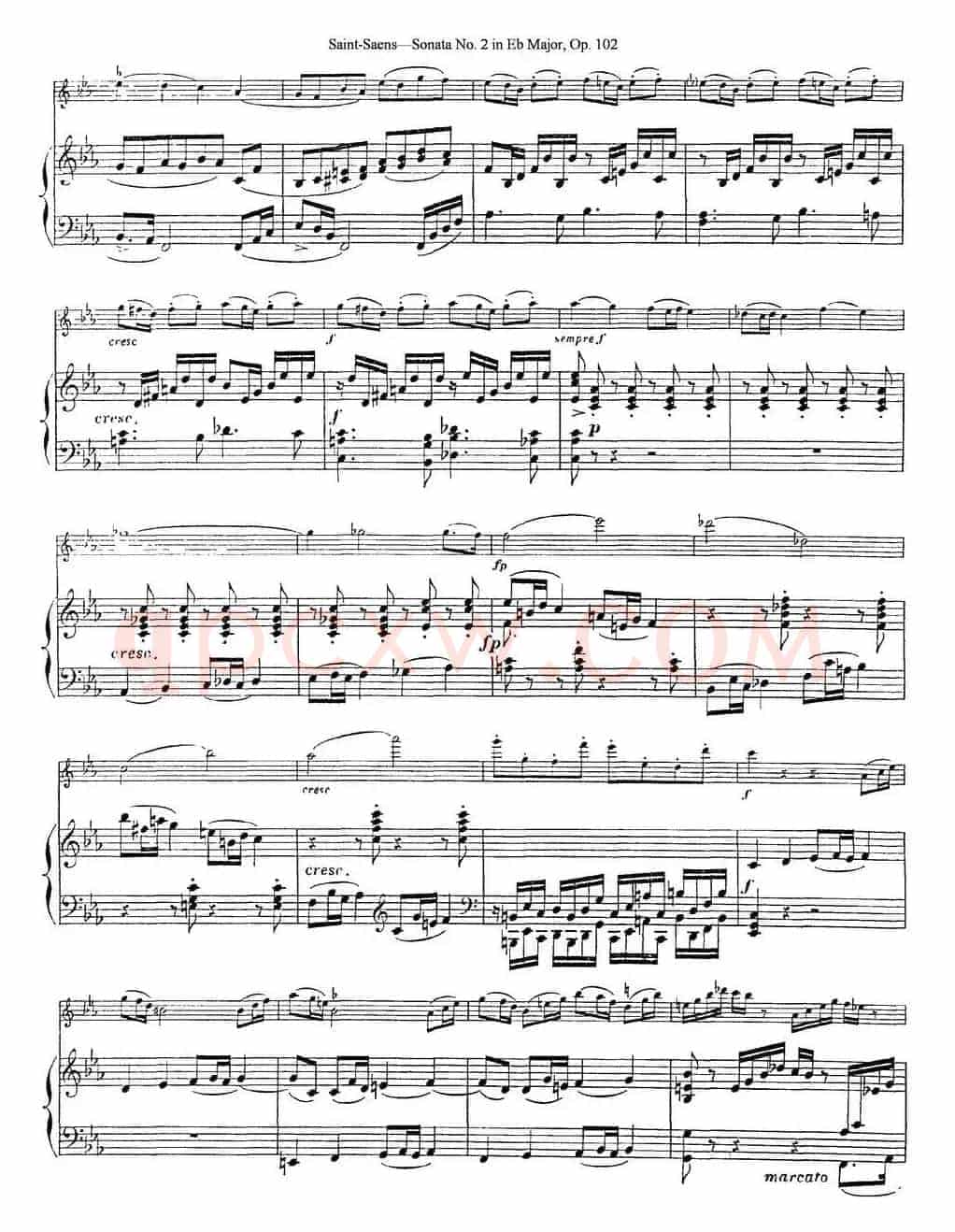 Violin Sonata No.2 in Eb Major Op.102（小提琴+钢琴伴奏）