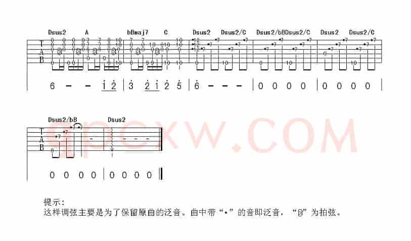 冬季到台北来看雨（指弹谱）