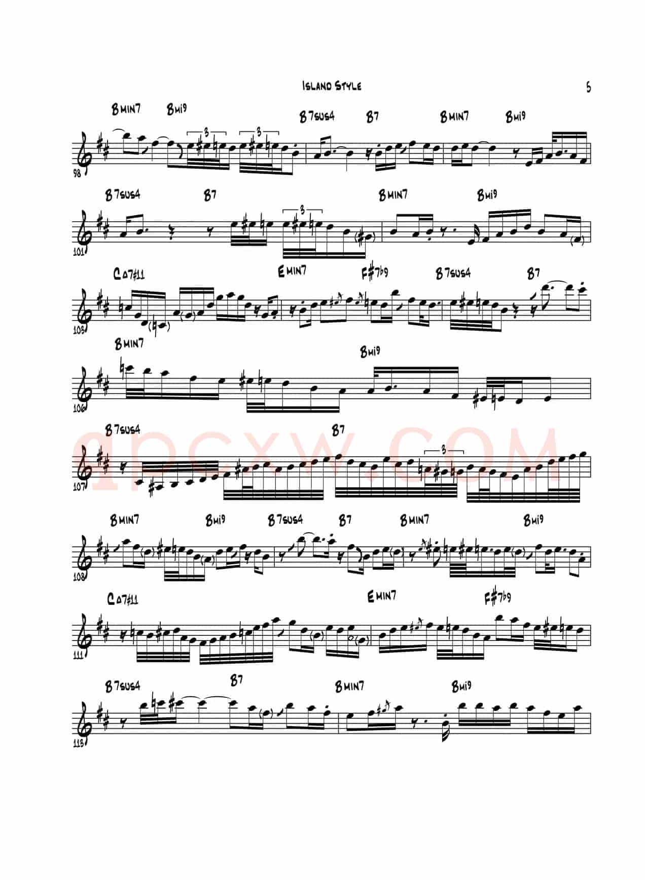 Island Style（中音萨克斯）