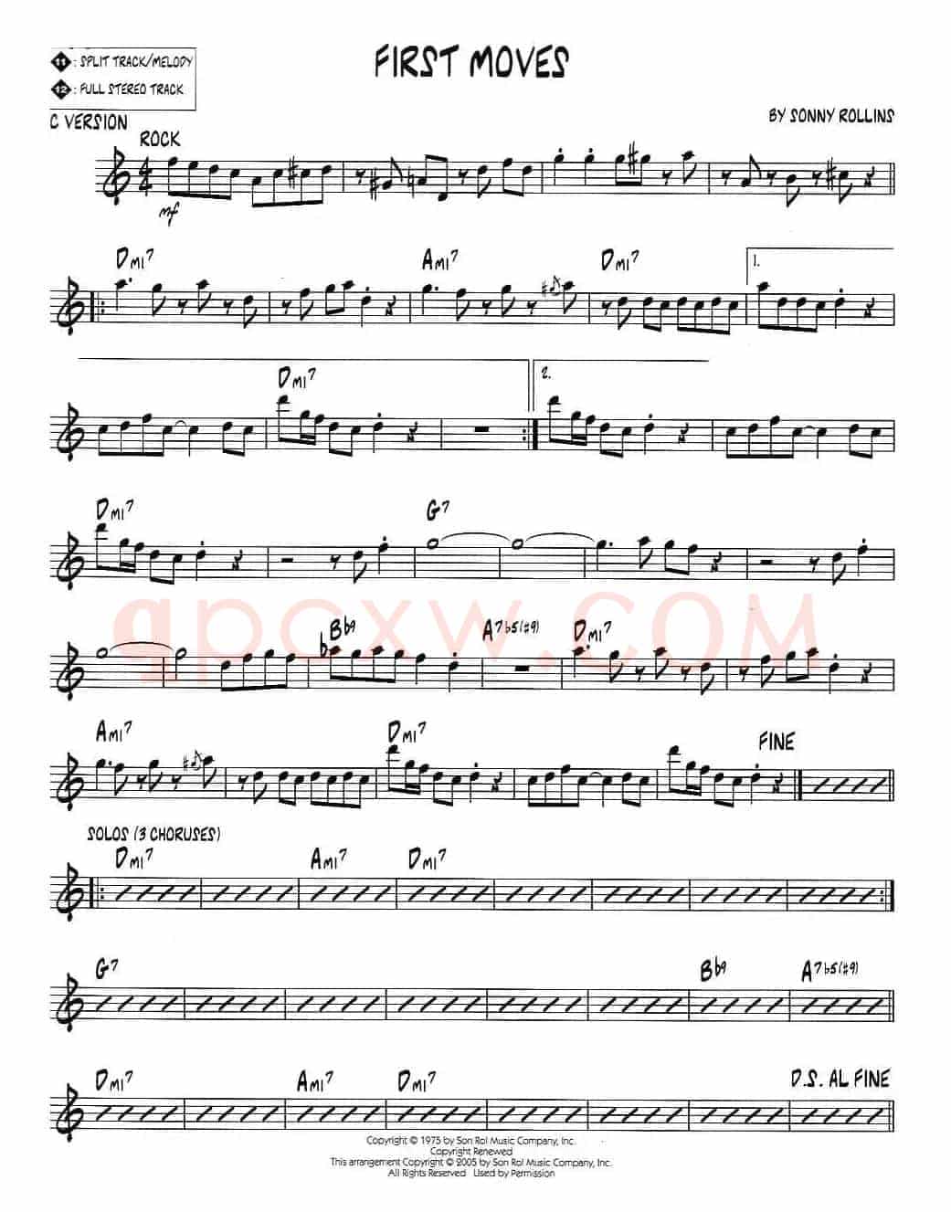 FIRST MOVES（jazz系列萨克斯谱）