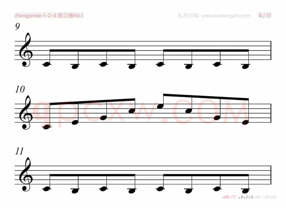 沃尔法特练习曲No.1（小提琴）
