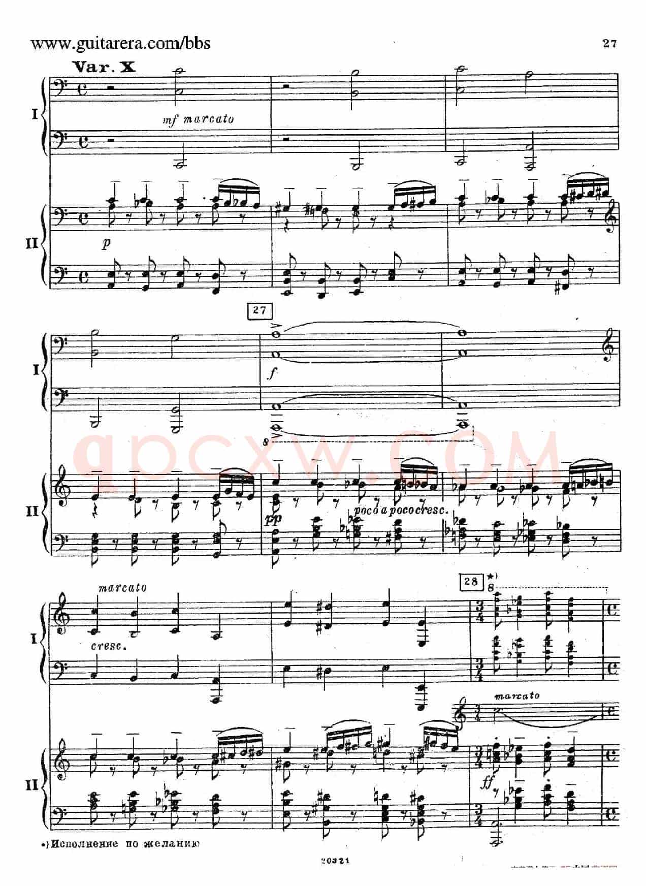 Rhapsody On A Theme Of Paganini Op.43(帕格尼尼主题狂想曲·双钢琴)(P21——40)
