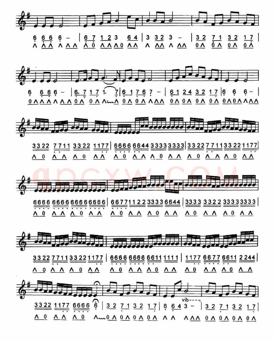 青春舞曲（线简谱对照版）