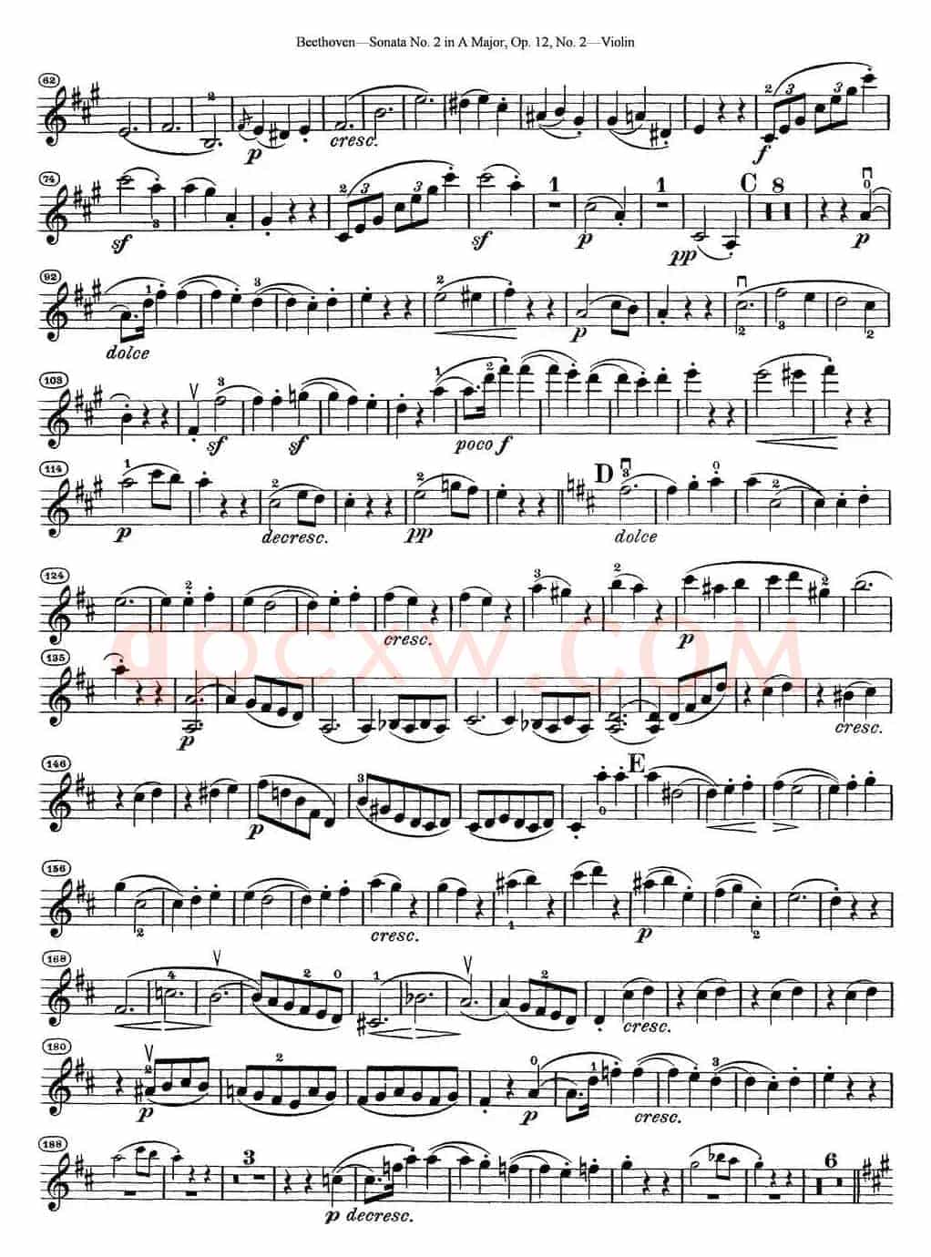 Violin Sonata No.2 in A Major Op.12 No.2