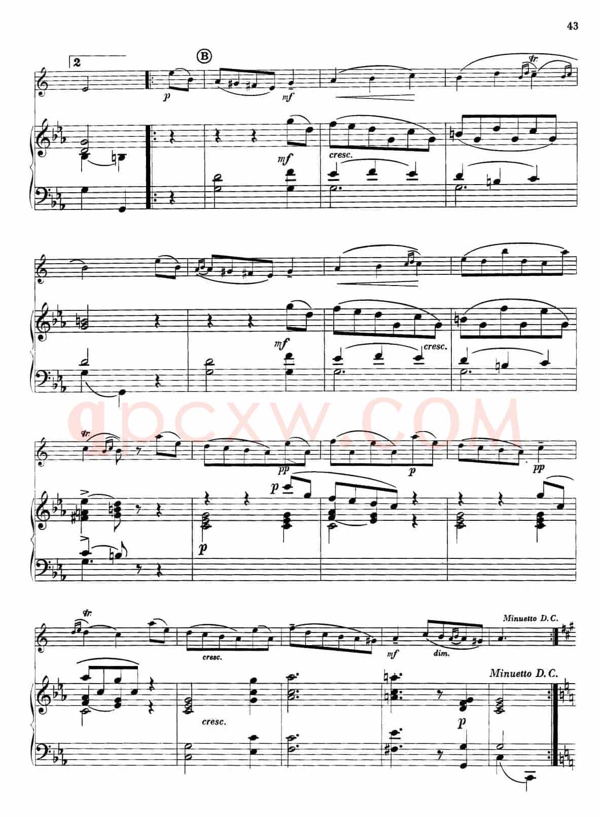15首古典萨克斯独奏曲：9、Minuet（中音萨克斯+钢琴伴奏）