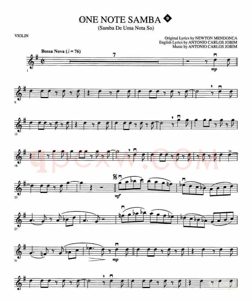 ONE NOTE SAMBA