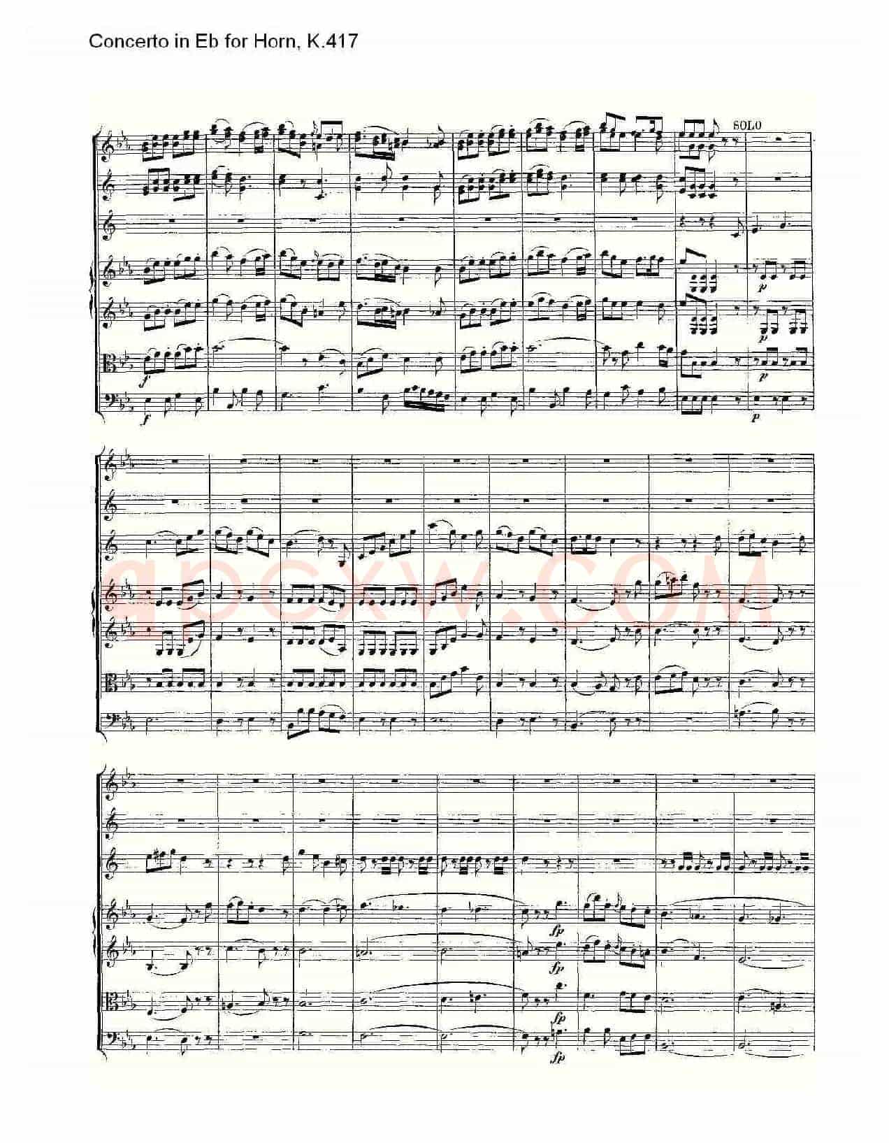 Concerto in Eb for Horn, K.417(Eb调法国号协奏曲, K.417)