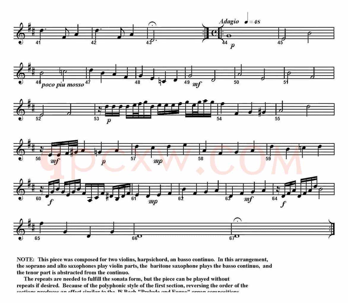 La Raspona（四重奏·上低音萨克斯分谱）