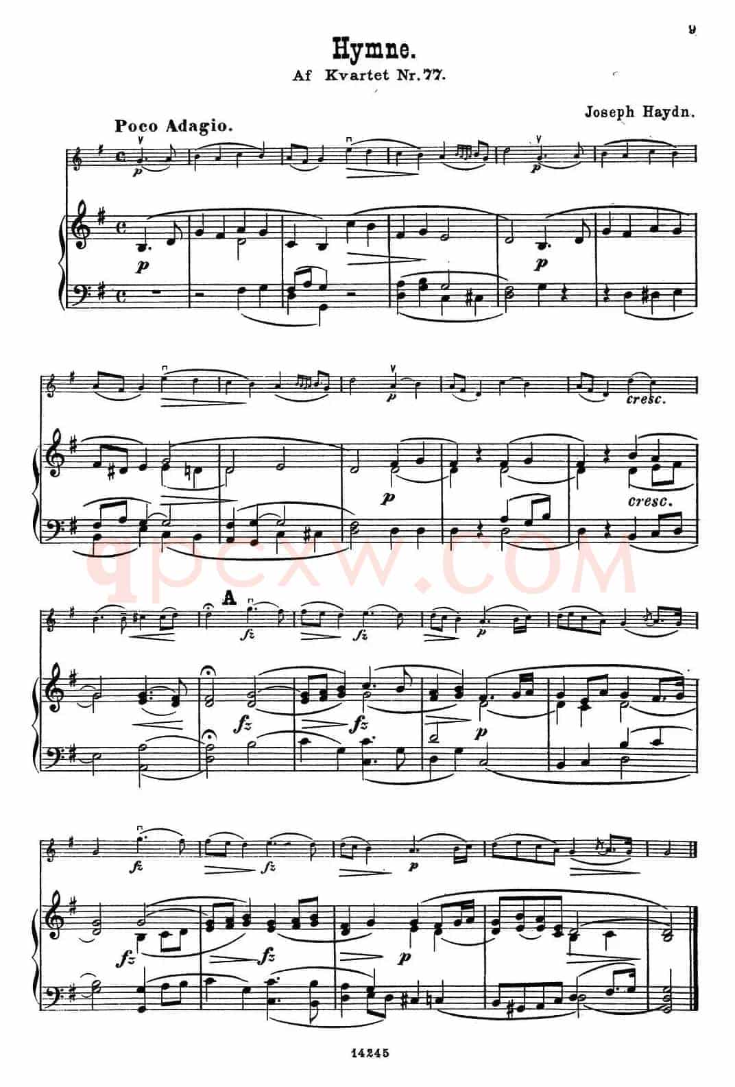 Hymne.（小提琴+钢琴伴奏）