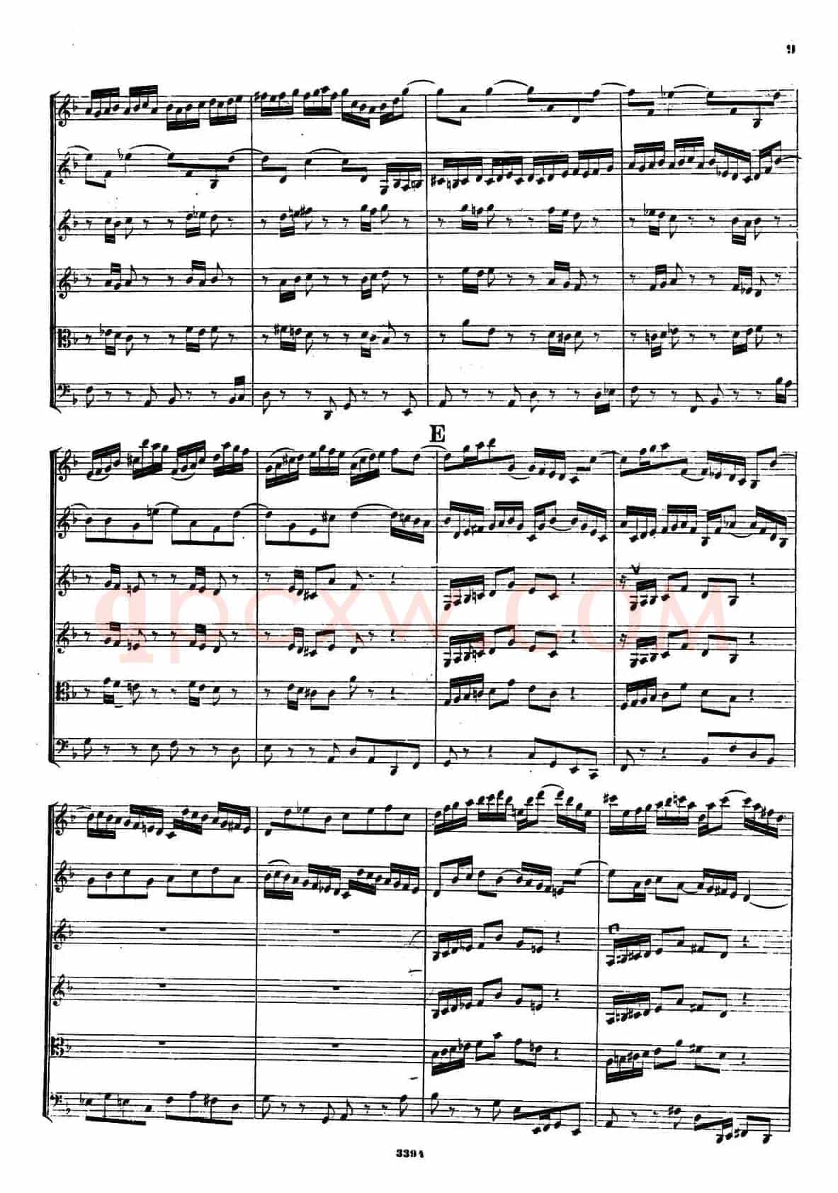 CONCERTO A DUE VIOLINI.（巴赫D小调二重协奏曲总谱）