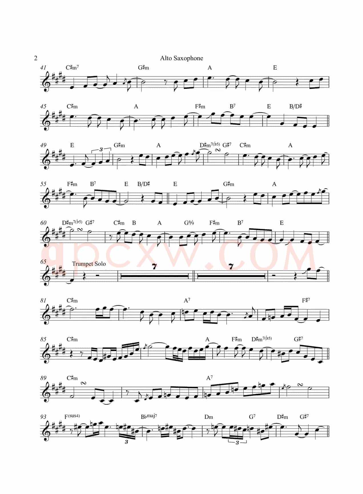 The First Noel（中音萨克斯）