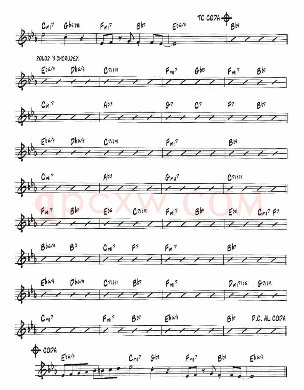 HERE'S TO THE PEOPLE（jazz系列萨克斯谱）