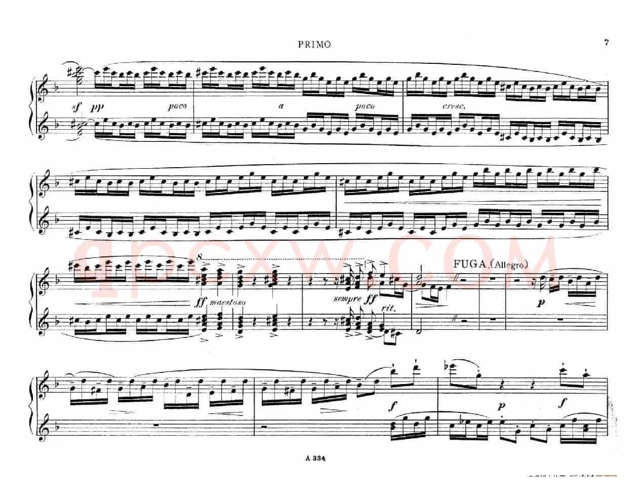 d小调托卡塔与赋格(BWV 565·雷格改编钢琴四手联弹版)
